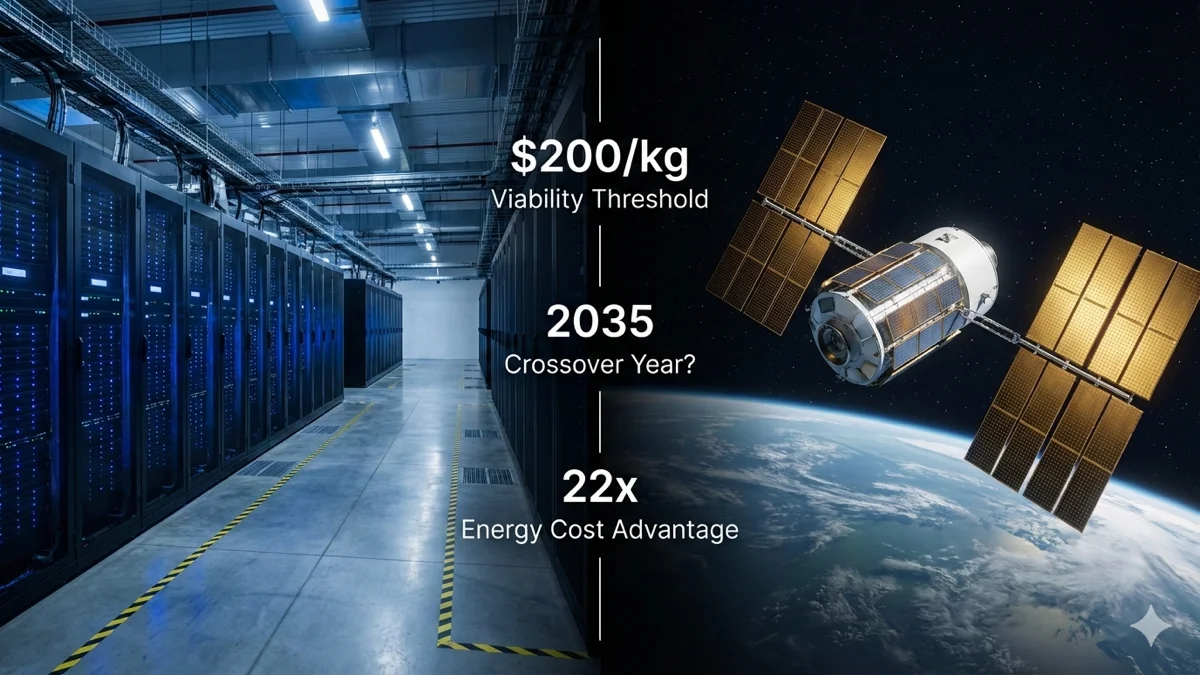Satellite manufacturing and orbital deployment concept showing scale challenges